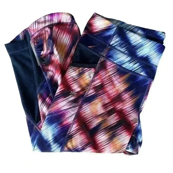 Athleta Cropped Leggings Multicolor Size Small EUC - Picture 2 of 11